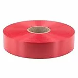 Geschenkband Ringelband 31mm x 100m Rot - wasserfestes Dekoband aus Kunststoff - Polyband zum Binden von Schleifen und Autoschleifen - zum Basteln von Weihnachtssterne und Verpacken von Geschenken