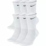 NIKE 6 X Socken 2 X 3er Pack SX7664, Farbe:Weiß, Größe:L = 42-46