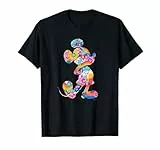 Disney Mickey Mouse Pride Pose Rainbow Icon Fill Doodles T-Shirt