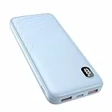 Power Bank,10000mAh Powerbank Klein Aber Stark(USB-C Input & Output), 22.5W/3A PD3.0 QC 3.0 Slim Tragbares Ladegerät,LED Anzeige Externer Akku, Externe Handyakkus für iOS/Android/Tablette usw/Blau