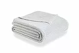 Todocama Extra weiche Baumwolldecke, Vier Jahreszeiten, Mehrzweck-Tagesdecke, Sofaüberwurf, Tagesdecke, Sofaüberwurf, Tagesdecke, Sofaüberwurf, PRCMAMSGRCL, hellgrau, 230 x 240 cm