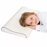 SIKAINI Kinderkissen 50x31 cm Memory Foam, Ergonomisches Nackenstützkissen Kinder, 2 Höhen 4–6 cm, Atmungsaktiv, Waschbarer Bezug, Oeko-TEX, Hypoallergen, 3–10 Jahre