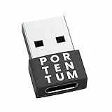 PORTENTUM USB C Adapter - 480 MB Geschwindigkeit - Premium-Zink Mit Hoher Hitzebeständigkeit - Nur 4 Gramm