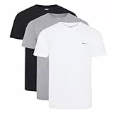 DKNY Giants T Shirt Herren Baumwolle | 3er Set Kurzarm Oberteil | Sport Tshirt Atmungsaktiv Bequem | Freizeit Kleidung Modern Vielseitig | Casual Herren Top Alltag