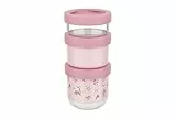 Mepal - Snackbox stapelbar 3-teilig Mio Little Dutch - Stapeln nach Bedarf - Mikrowellen- und Gefrierfachgeeignet - Auslaufsicher - Spülmaschinengeeignet - 100 + 175 + 275 ml - Fairy Garden