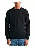 Gant Herren Classic Cotton V-Neck Pullover, Schwarz, XL EU