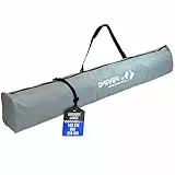 Driver13 Skitasche Skisack 140–210 cm längenverstellbar, Tasche für Ski und Skistöcke, Transport, Reißverschluss, grau