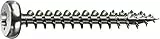 SPAX Universalschraube aus Edelstahl rostfrei A2, 5,0 x 40 mm, 200 Stück, T-STAR plus, Halbrundkopf, Vollgewinde, 4CUT, 0207000500403