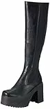 LAMODA Damen Peace And Quiet Knee High Boot, Black Pu, 40 EU