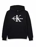 Calvin Klein Herren Hoodie Core Monologo mit Kapuze, Schwarz (Ck Black), XL