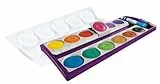 Pelikan Farbkasten K12, Deckfarbkasten mit 12 Farben, Farbe: Violett, inkl. Deckweiß, Schul-Standard, 701327