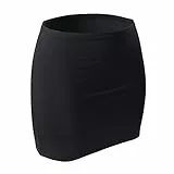 CFLEX Damen Variotube-Nierenwärmer, Shirtverlängerung, Minirock aus Baumwolle - Jet Black XS-S