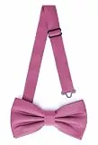 Ladeheid Elegante Herren Fliege - Hochwertig, Matt, Verstellbar, Perfekt für Hochzeit, Party, Büro. Ideal für Männer, Frauen, Teenager BMM (12cm x 6cm, Rosa)