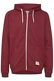 Blend 701628 Herren Sweatjacke Kapuzen-Jacke Zip-Hoodie aus hochwertiger Baumwollmischung Meliert, Größe:M, Farbe:Zinfandel (73006)