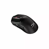 HyperX Pulsefire Haste 2 Core Wireless Gaming-Maus – Leichtgewicht mit 2,4 GHz & Bluetooth, bis zu 100 Std. Akkulaufzeit, 12000 DPI, RGB, für PC & Konsole, Schwarz