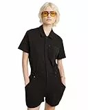 G-STAR RAW Women's Jumpsuit Track playsuit ss wmn, Schwarz (dk black D24577-D275-6484), M