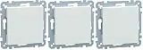 Schneider Electric Merten Blindabdeckung, System M, polarweiss glänzend, Artikelnummer 391619, 3 Stück