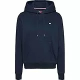Tommy Jeans Damen Hoodie Flag Regular Fit, Blau (Dark Night Navy), XL