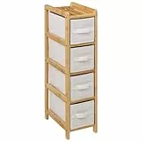 5five - feines Regal mit 4 körben Tidy Box aus Bambus