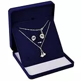 Wisebom Samt Groß Halsketten Box, Geschenkboxen Set Samt Schmuckschatulle Velvet Anhänger Lagerung Box für Frauen Schmuck Halskette Ohrring Ring Hochzeit Schmuck Lagerung