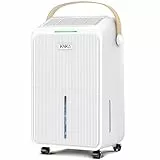 KNKA Luftentfeuchter, 16 L/T, Energiesparender Entfeuchter, Leiser Raumentfeuchter, 3,3 L Wassertank, Schlafmodus, LED-Feuchtigkeitsanzeige in Echtzeit, 100 m³ (35 m²), für Waschküche, Wohnung,Keller