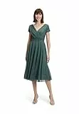 Vera Mont Damen Cocktailkleid im Glitzer-Look 46, Dark Green/Grey