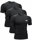 MEETYOO Kompressionsshirt Herren,Funktionsshirt Kurzarm Fitnessshirt Männer Sportshirt Atmungsaktiv Laufshirt für Laufen Jogging Sportshirt Turnhalle