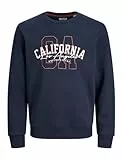 JJ Rebel Herren Jrebnewyork Crew Neck Sn Sweatshirt, Sky Captain, XXL EU