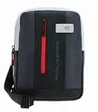 Piquadro – Schultertasche – Leder – Schwarz – Herren