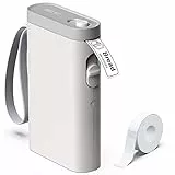 Nelko Etikettendrucker, Bluetooth P21 Selbstklebendes Etikettiergerät Tragbarer beschriftungsgerät selbstklebend Labeldrucker, Kabelloser, Mini Label Printer mit iOS Android,Für Zuhause, Büro, Beige