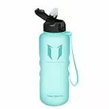 Super Sparrow Trinkflasche mit Strohhalm - Tritan Wasserflasche - 1.5L - BPA-Frei - Ideale Sportflasche - Auslaufsichere Trinkflaschen für Kinder - Leicht, Nachhaltig