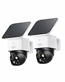 eufy Security SoloCam 2 Pack, Überwachungskamera aussen solar, 360°-Überwachung, Keine Toten Winkel, Überwachungskamera aussen mit 2,4-GHz-WLAN, Gebührenfreie Nutzung, HomeBase 3 kompatibel