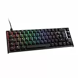 Ducky ONE 2 SF - 65% Mechanische Gaming Tastatur mit Cherry MX Brown Switches, RGB Beleuchtung, PBT-Double-Shot-Tastenkappen und Abnehmbares Kabel - Mechanical Keyboard DE Layout
