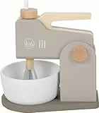 small foot Mixer-Set grau „Tasty“ aus Holz, 2-in-1 Küchenmaschine mit Hand- und Standmixer, Küchen-Spielset für Kinder ab 3 Jahren, 12679