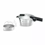 Fissler Vitaquick Premium/Schnellkochtopf (3,5 L, Ø 22 cm) m. Einsatz, Edelstahl-Dampfkochtopf, 2-Garstufen, Made in Germany - Induktion
