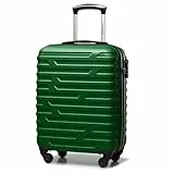WITTCHEN A-line II Kabinengepäck Kabinenkoffer Handgepäck Rollkoffer Reisekoffer Bordkoffer Hartschale ABS Hochwertiger und Stabiler Größe S Grün