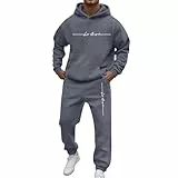 Generisch Trainingsanzüge Herren Jogginganzug Gradientenfarbe 2 Teilig Hip Hop Y2K Tracksuit Hoodies + Jogginghosen Männer Freizeitanzüge Kapuzenpullover Casual Bequeme Sportanzug