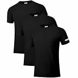 3er-Pack Herren Workout Laufshirts UPF 50+ Sonnenschutz Rash Guard T-Shirts Quick Dry SPF UV Swim Kurzarm-Shirts Schwarz/Schwarz/Schwarz 08 XL