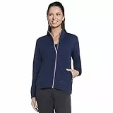 Skechers Go Walk Everywhere Full Zip Hoodless W3JA261-NVY, Women Sweatshirts, Navy, L EU