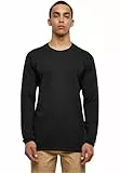 Urban Classics Herren Stretch Terry Longsleeve Langarmshirt, per Pack Schwarz (Black 00007), Large (Herstellergröße: L)