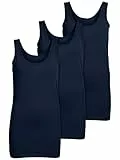 ONLY 3er Pack Damen Basic Tops Tank Top dunkel blau lang 15201465 (M, Blau (Night Sky))