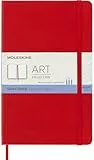 Moleskine Kreativ Notizbücher, Skizzenbuch, Large/A5, 165G Papier, Hard Cover, rot