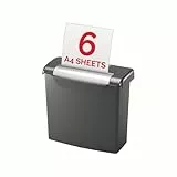 Rexel Momentum S206 Streifenschneider, 6 Blatt, 9 Liter Abfalleimer, schwarz, 2104568