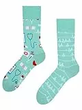 Dedoles Socken Unisex Damen Herren & Kinder Baumwolle viele lustige Designs 1 Paar Geschenk links rechts verschieden, Farbe Blau, Motiv Medizin, Gr. 39-42