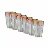 BUTLERS Set 6x Latte Macchiato Tassen 330ml aus Porzellan -BERGAMO- Tee- und Kaffeebecher | Cappuccino Kaffee Tassen in Boho Vintage Landhaus Stil | Spülmaschinen- und mikrowellenfest
