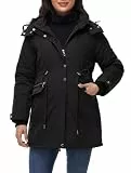 Maacie Umstands Baumwolljacke Jacke Stehkragen Wasserdichte Baumwolljacke 2025 Winter Coat Schwarz XL