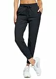 Libin Jogginghose Damen - Jogging Hose Sporthose Frauen| Sweatpants Slim Fit Freizeithose Lang| Fitness Trainingshose High Waist| Jogger Pants mit Taschen, Schwarz, XL