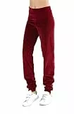 Leela Cotton Damen Nicky Hose Bio-Baumwolle Jogginghosen Wohlfuehlhose Freizeithose 1466 (L, Bordeaux)