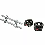 Sunny Health & Fitness 35,5 cm Hantelstangen-Set STDBH-14 + Shark Klemmverschluss-Kragen NO. 076