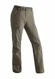 Maier Sports Lulaka, Damen Wanderhose, Wasserabweisende Outdoorhose für Trekking und Hiking, PFC-frei, mSTRETCH pro 4 & Dryprotec, Rollup-Funktion, Braun, 24 (W40/L30)